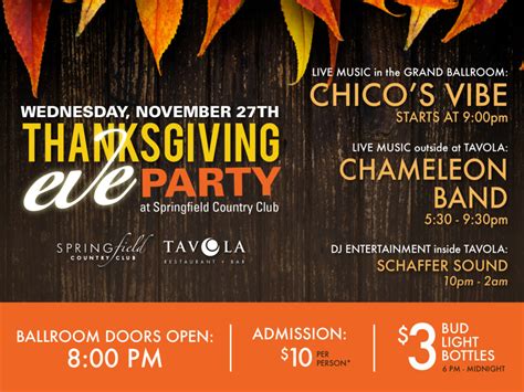 Thanksgiving Eve Party with Chico's Vibe - Springfield Country Club