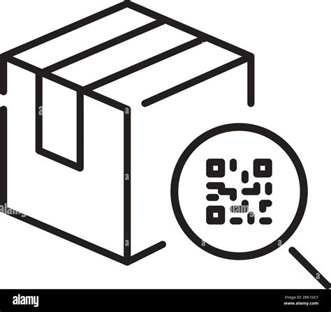 Parcel Delivery With Qr Code Scan With Magnifying Glass Pixel Perfect