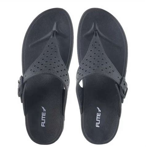Black Rubber Flite Womens Casual Flip Flops At Rs 499pair In