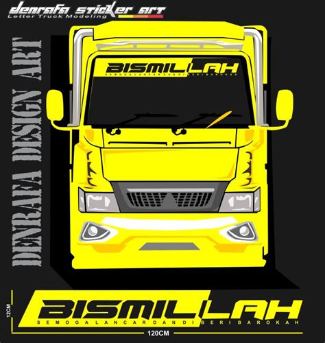 Sticker Bismillah Kaca Depan Truk Pick Up Ragasa Stiker Kaca Depan