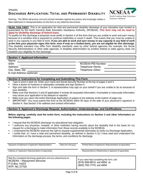 Permanent Disability Form