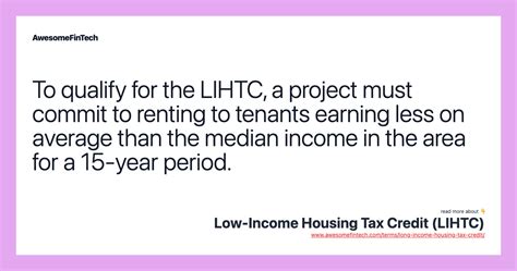 Low Income Housing Tax Credit LIHTC AwesomeFinTech Blog