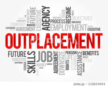 Outplacement Word Cloud Collage Business Pixta