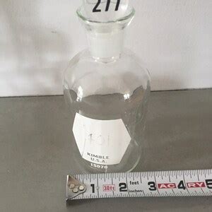 Laboratory Glass Bottles Ground Glass Stoppers Chemistry Lab - Etsy