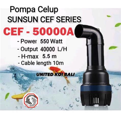 Jual Pompa Celup Kolam Ikan Sunsun Grech Cef Original Water Pump