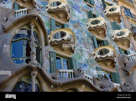 The Beautifully Strange Exterior Of Casa Batll One Of Antoni Gaudi S