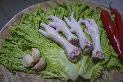 Raw chicken feet stock photo. Image of lettuce, bird - 267910596