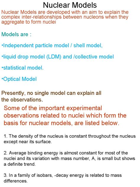 02 Nuclear Models | PDF | Atomic Nucleus | Nuclear Force