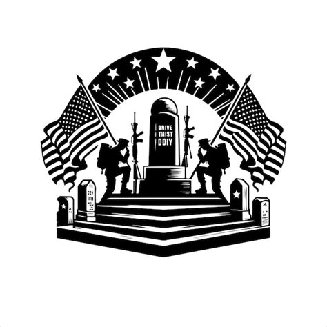 Premium Vector Memorial Day Silhouettes Vector Soldier With Usa Flag