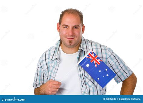 Young Man With Australian Flag Royalty Free Stock Photo Image 23827685