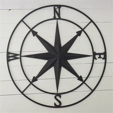 Large Black Compass Rose Wall Decor Compass Wall Decor Metal Wall Plaques Metal Tree Wall Art