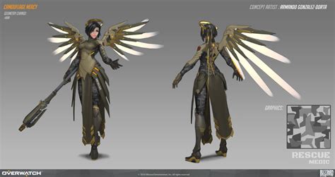 Mercy Camouflage Skin Art Overwatch Art Gallery Game Character Design