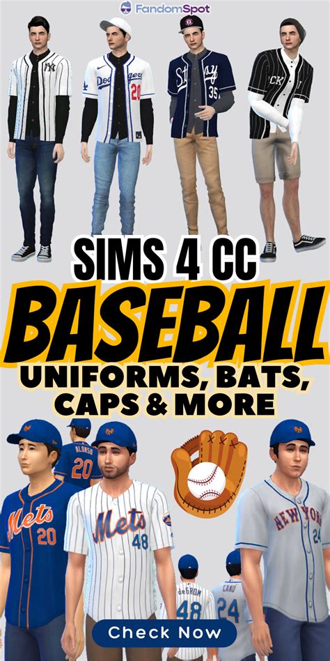 Sims 4 Baseball Cc Uniforms Bats Caps And More Sims 4 Male Clothes Sims 4 Baseball Outfit