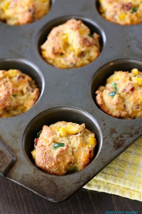 Cornbread Muffins With Cheddar Jalapeño And Bacon My Hot Southern Mess