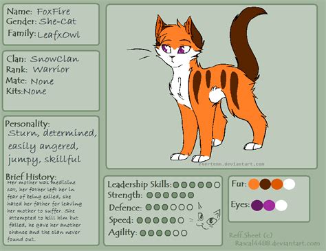 Foxfire - warrior cat oc ref by Honey-Buzz on DeviantArt