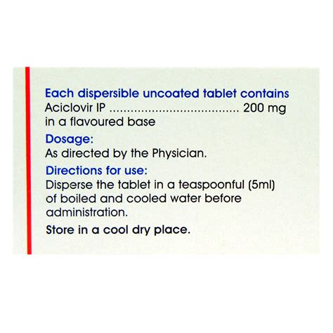 Acivir 200 DT Tablet 10 S Price Uses Side Effects Composition