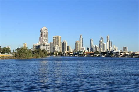 Coast Line Of Nerang River Surfers Paradise Gold Coast Stock Photo