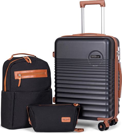 Carry On Luggage 22x14x9 Airline Approved 20 Inch Hard Shell Suitcases