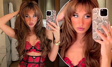Megan McKenna Shows Off Her Toned Figure In Sultry Red And Black Laced Lingerie Daily Mail Online
