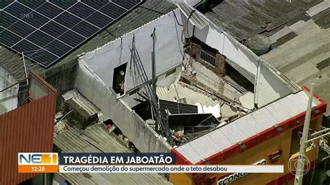 Vídeo Começa demolição de supermercado onde o teto desabou no Curado