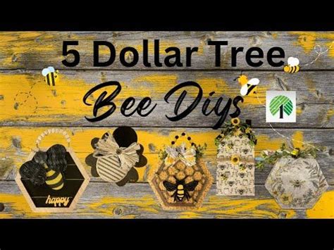 5 Dollar Tree Bee DIYs EASY Bee Decor 5 Bee DIYs Under 5 YouTube