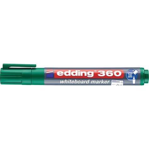 Edding Drywipe Whiteboard Markers Bullet Tip Green Pack Of