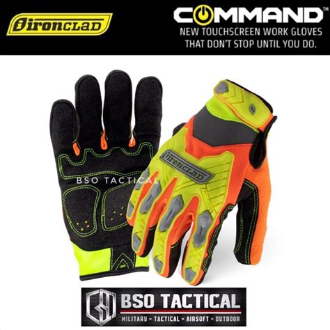 Jual Sarung Tangan Ironclad Outdoor Command Impact Glove HI VIZ