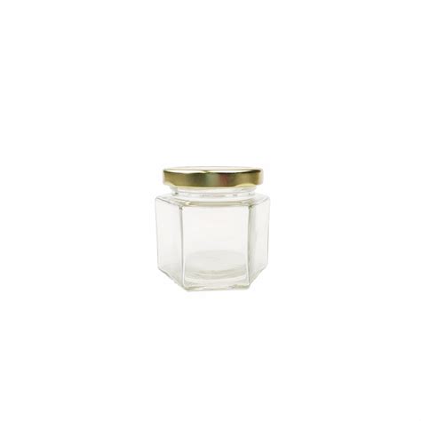 Hexagon Glass Jar For Confectionary Medtra S Pte Ltd