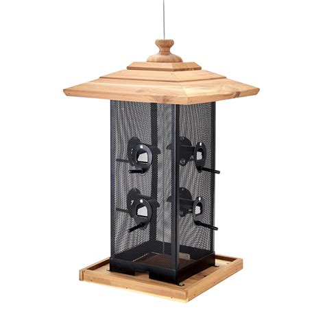 Copper Spade Cedar And Mesh Hanging Bird Feeder Pound Capacity