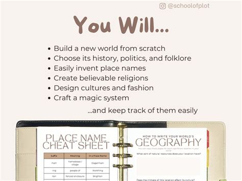 Fantasy Worldbuilding Workbook Digital Or Printable Etsy