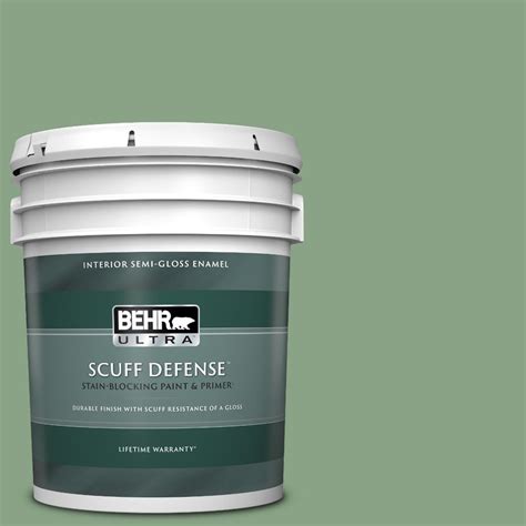 Behr Ultra Gal S Gallery Green Extra Durable Semi Gloss Enamel