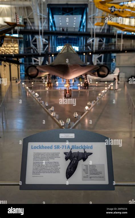 The Lockheed Sr 71 Blackbird Seen At The Steven F Udvar Hazy Center