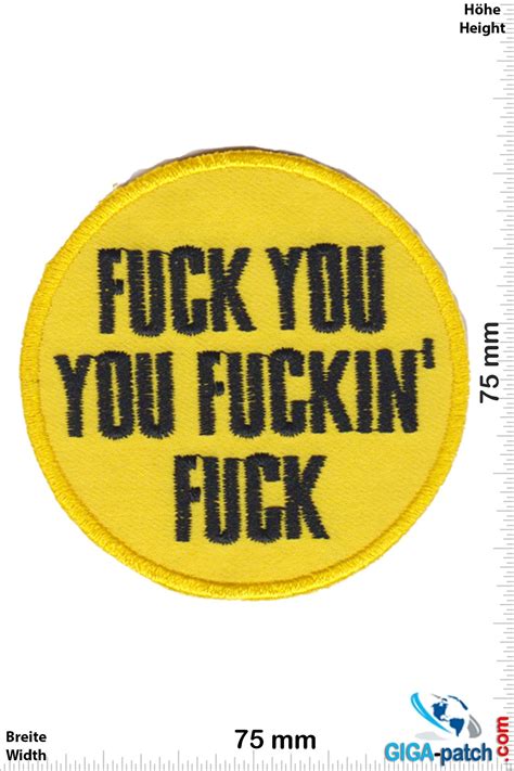 Spr Che Claims Fuck You You Fuckin Fuck Patch Back Patches Patch Keychains Stickers