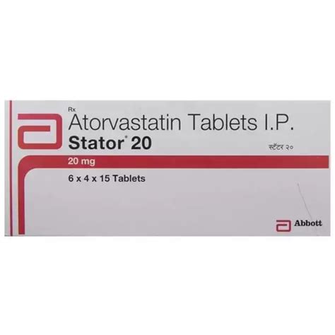 Stator 20 Tablet 15 Uses Price Dosage Side Effects Substitute