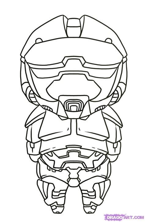 Halo Master Chief Helmet Drawing at PaintingValley.com | Explore ...