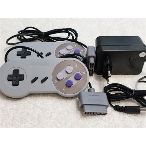 Kit Snes Super Nintendo 2 Controles E 1 Fonte 220v 1 Cabo Av Shopee