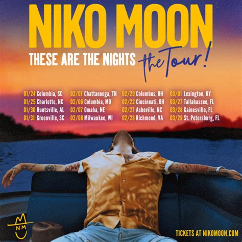 Niko Moon Announces These Are The Nights The Tour Musicrow