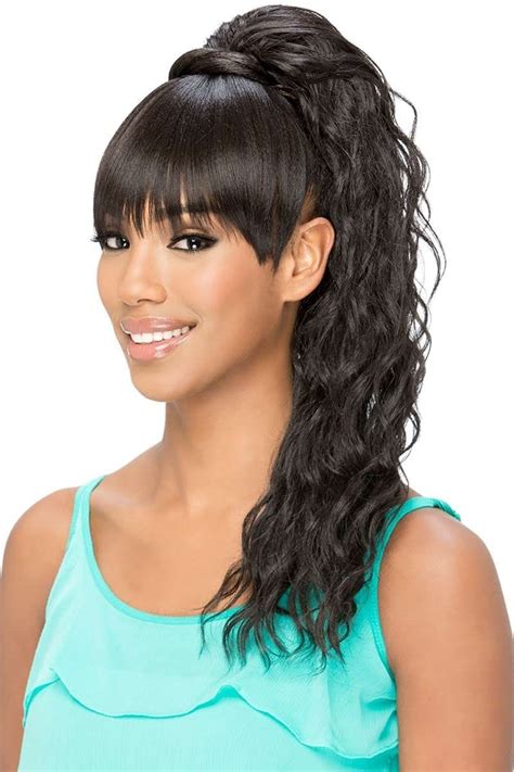 Bp Kennedei Bang And Ponytail By Vivica Fox Clip On Ponytail Bangs