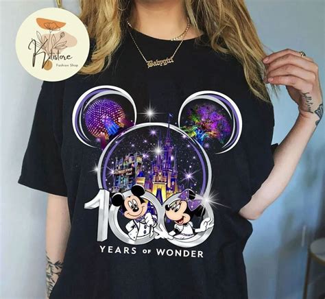 Disney 100 Years Of Wonder Shirt Mickey Minnie 100th Anniversary