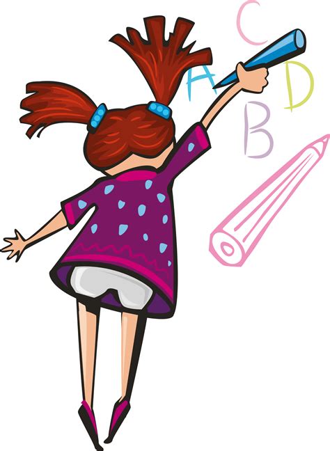 Girl Writing On Whiteboard Clipart Egbindinatl Make Correct Word