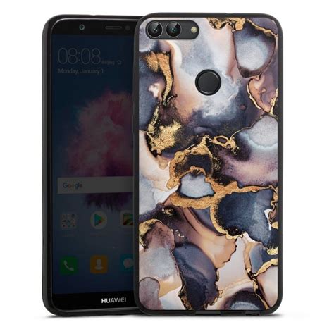 DeinDesign Handyhülle »Dreamy Ink Grey Gold Print« Huawei P Smart (2018 ...