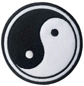 Tao Dao Yin Yang Chinese Ism Symbol Balance Tai Chi Taiji Badge Sew On