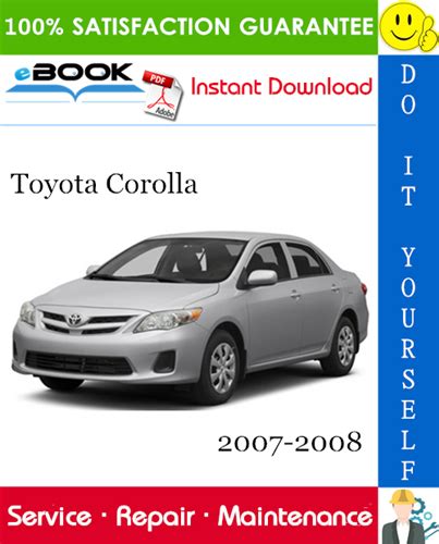 Toyota Corolla Service Repair Manual 2007-2008 Download – PDF Download