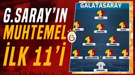 Galatasaray N Pendikspor Kar S Ndaki Muhtemel Lk I Youtube