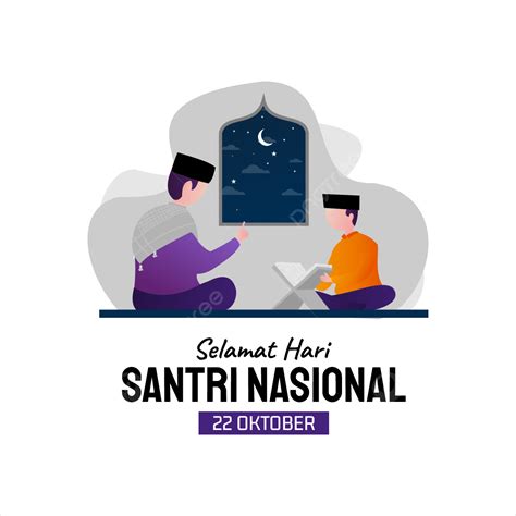 hari vector hd png images hari santri nasional ilustrasi vector png