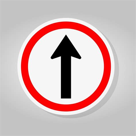 One Way Traffic Road Sign 2369461 Vector Art at Vecteezy