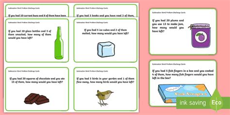 Subtraction To Word Problems F Resources Twinkl