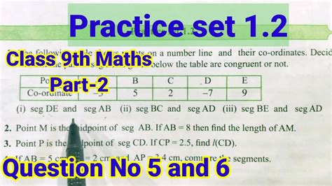 Practice Set Class Th Maths Part Basic Concepts In Geometry