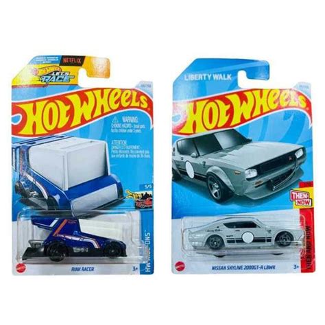 Hot Wheels HW Ride Ons Rink Racer Then And Now Nissan Skyline GT R LBWK