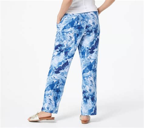 As Is Belle Beach By Kim Gravel Shiborri Print Knit Beach Pant